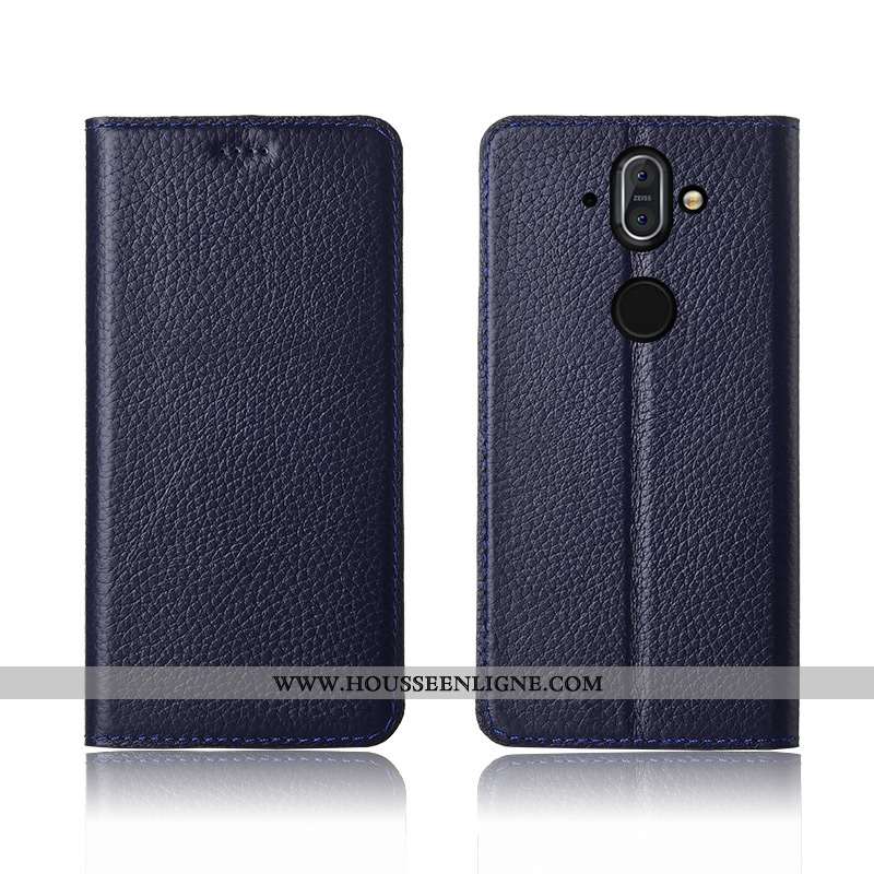 Étui Nokia 8 Sirocco Cuir Fluide Doux Incassable Marron Silicone Tout Compris Haute