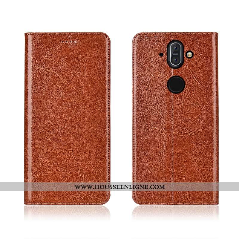 Étui Nokia 8 Sirocco Fluide Doux Silicone Protection Cuir Noir Modèle Fleurie Téléphone Portable