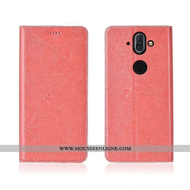 Étui Nokia 8 Sirocco Fluide Doux Silicone Protection Cuir Noir Modèle Fleurie Téléphone Portable