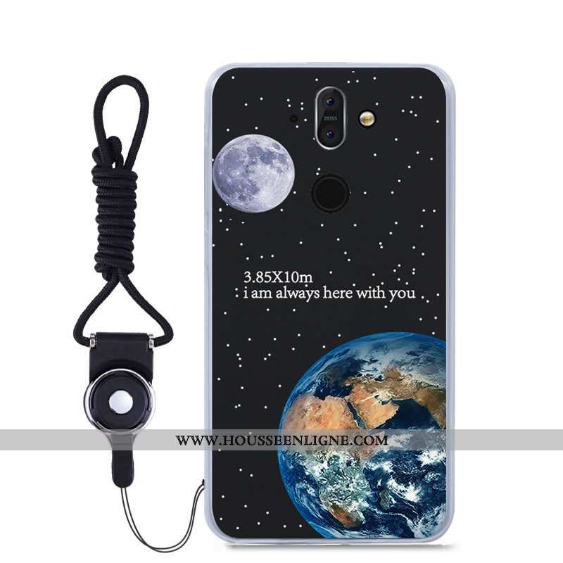 Étui Nokia 8 Sirocco Fluide Doux Téléphone Portable Bleu Couleur Haute Peinture