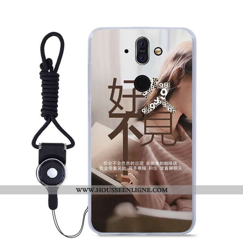Étui Nokia 8 Sirocco Fluide Doux Téléphone Portable Bleu Couleur Haute Peinture