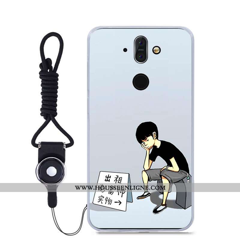 Étui Nokia 8 Sirocco Fluide Doux Téléphone Portable Bleu Couleur Haute Peinture