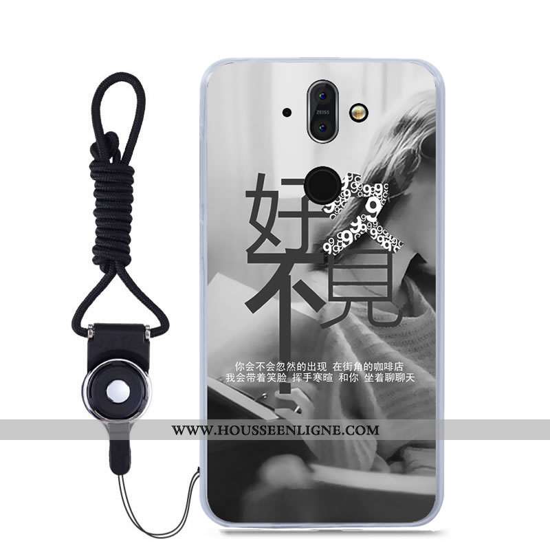 Étui Nokia 8 Sirocco Fluide Doux Téléphone Portable Bleu Couleur Haute Peinture