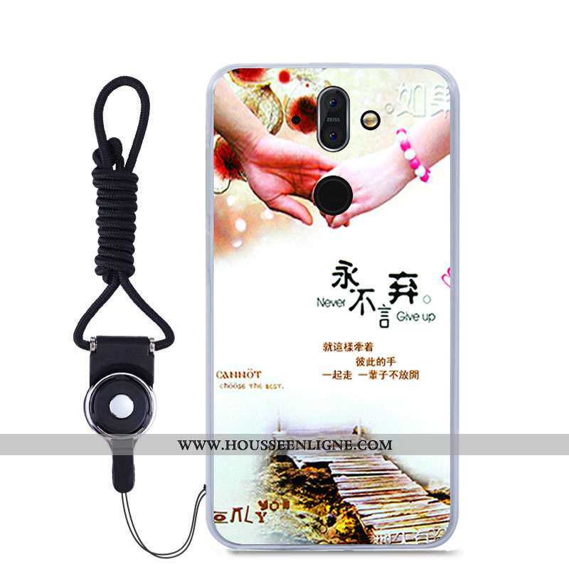 Étui Nokia 8 Sirocco Fluide Doux Téléphone Portable Bleu Couleur Haute Peinture