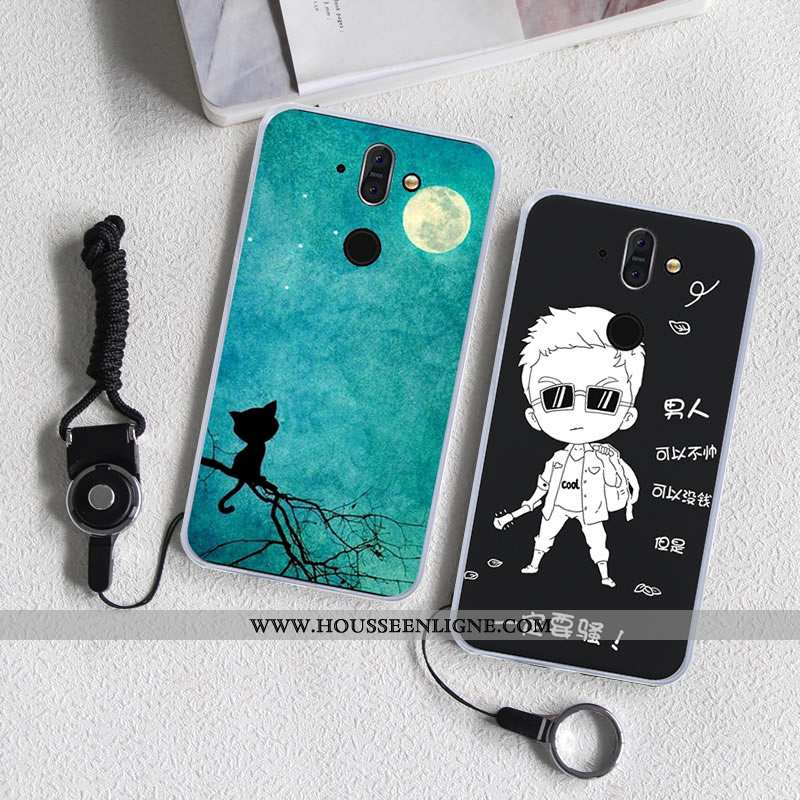 Étui Nokia 8 Sirocco Fluide Doux Téléphone Portable Bleu Couleur Haute Peinture