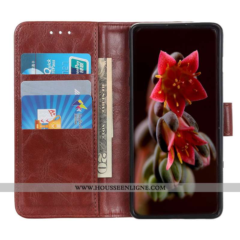 Étui Nokia 9 Pureview Modèle Fleurie Téléphone Portable Coque Une Agrafe Pu Marron
