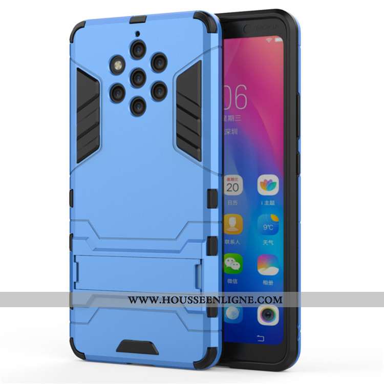 Étui Nokia 9 Pureview Protection Coque Armure Support Or Téléphone Portable Doré