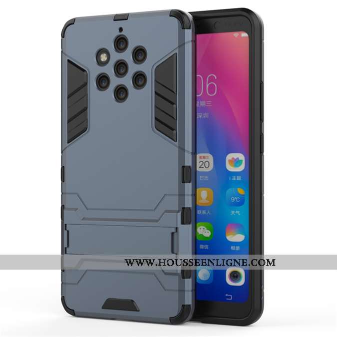 Étui Nokia 9 Pureview Protection Coque Armure Support Or Téléphone Portable Doré