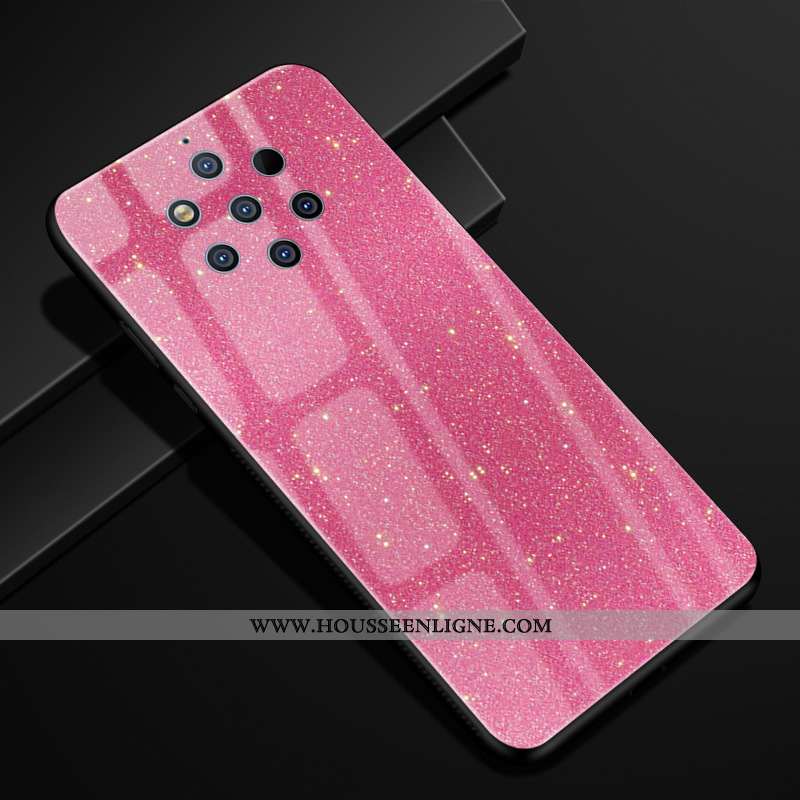Étui Nokia 9 Pureview Protection Verre Yarn Rouge Créatif Téléphone Portable Coque