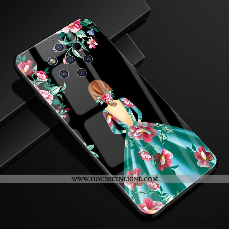 Étui Nokia 9 Pureview Protection Verre Yarn Rouge Créatif Téléphone Portable Coque