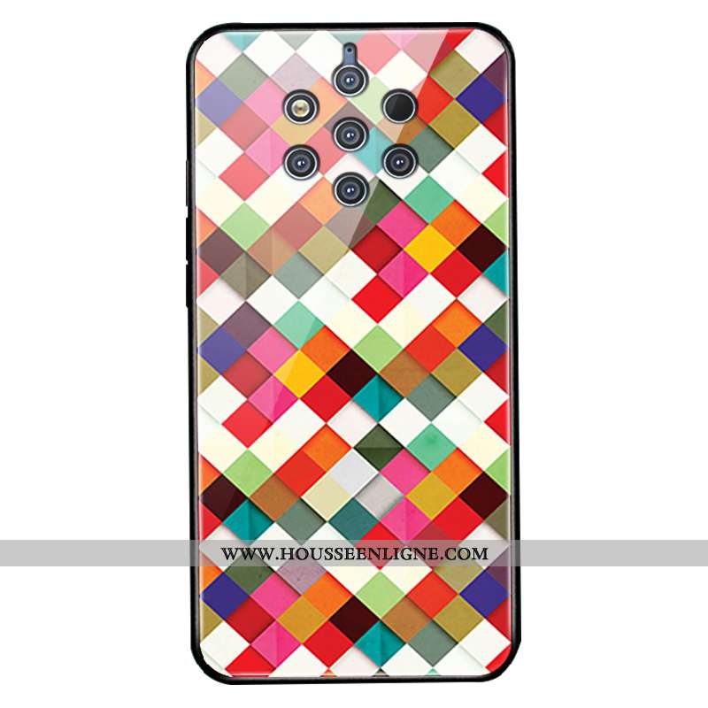 Étui Nokia 9 Pureview Silicone Protection Téléphone Portable Créatif Verre Losange Coloré