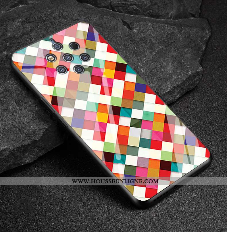 Étui Nokia 9 Pureview Silicone Protection Téléphone Portable Créatif Verre Losange Coloré