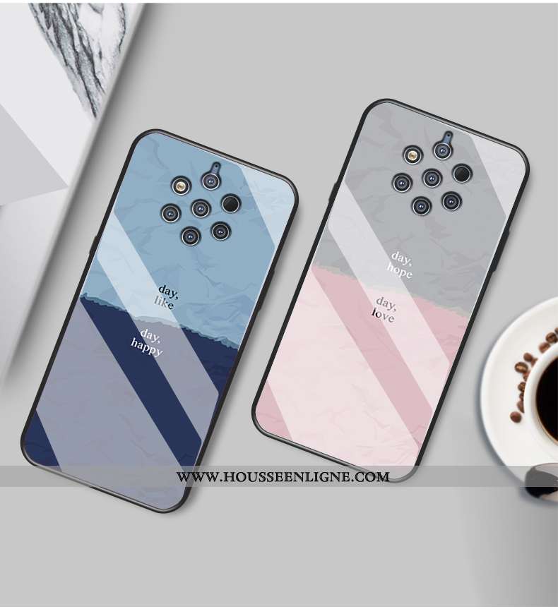 Étui Nokia 9 Pureview Silicone Protection Téléphone Portable Créatif Verre Losange Coloré