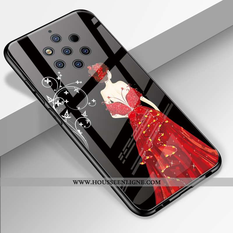 Étui Nokia 9 Pureview Tendance Silicone Amoureux Personnalité Incassable Coque Rouge
