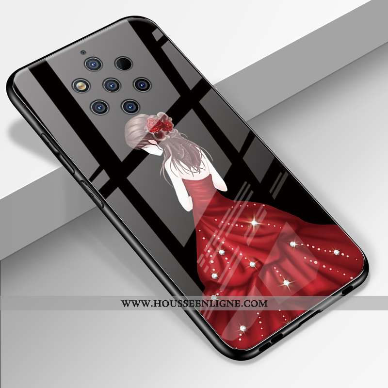 Étui Nokia 9 Pureview Tendance Silicone Amoureux Personnalité Incassable Coque Rouge