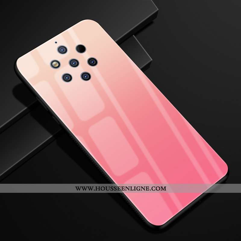 Étui Nokia 9 Pureview Verre Créatif Protection Dégradé Violet Téléphone Portable