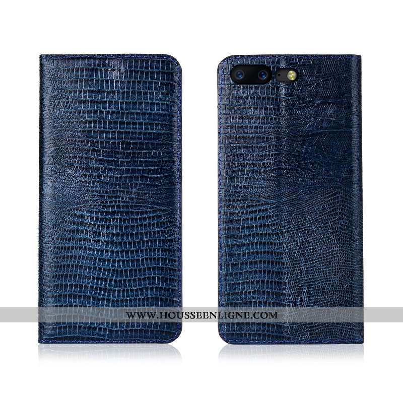 Étui Oneplus 5 Cuir Véritable Cuir Silicone Tout Compris Incassable Protection Noir
