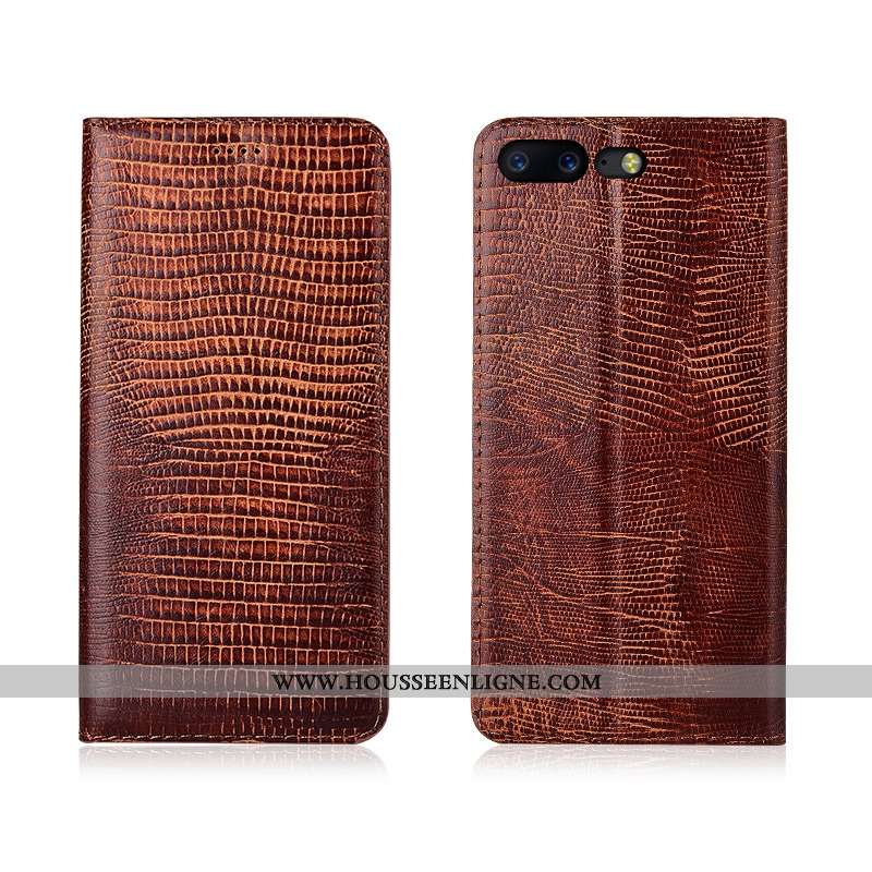 Étui Oneplus 5 Cuir Véritable Cuir Silicone Tout Compris Incassable Protection Noir