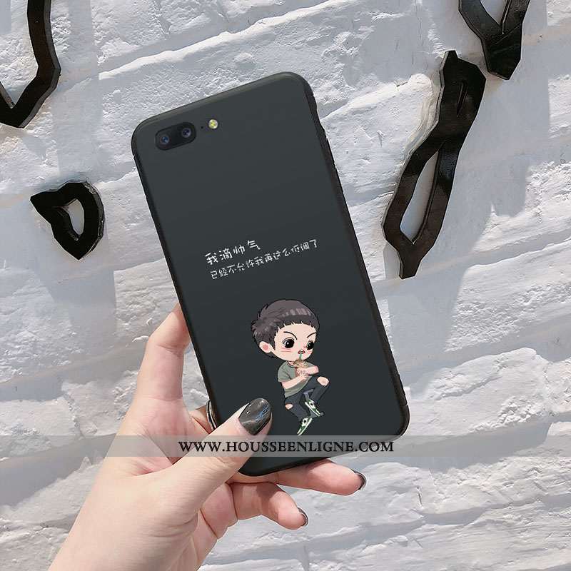 Étui Oneplus 5 Délavé En Daim Personnalité Incassable Poulet Protection Simple Noir