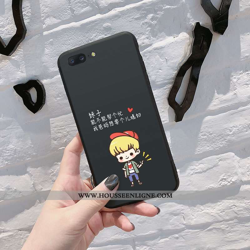 Étui Oneplus 5 Délavé En Daim Personnalité Incassable Poulet Protection Simple Noir