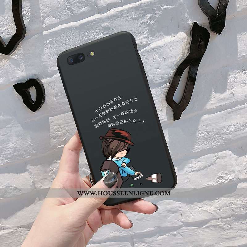 Étui Oneplus 5 Délavé En Daim Personnalité Incassable Poulet Protection Simple Noir