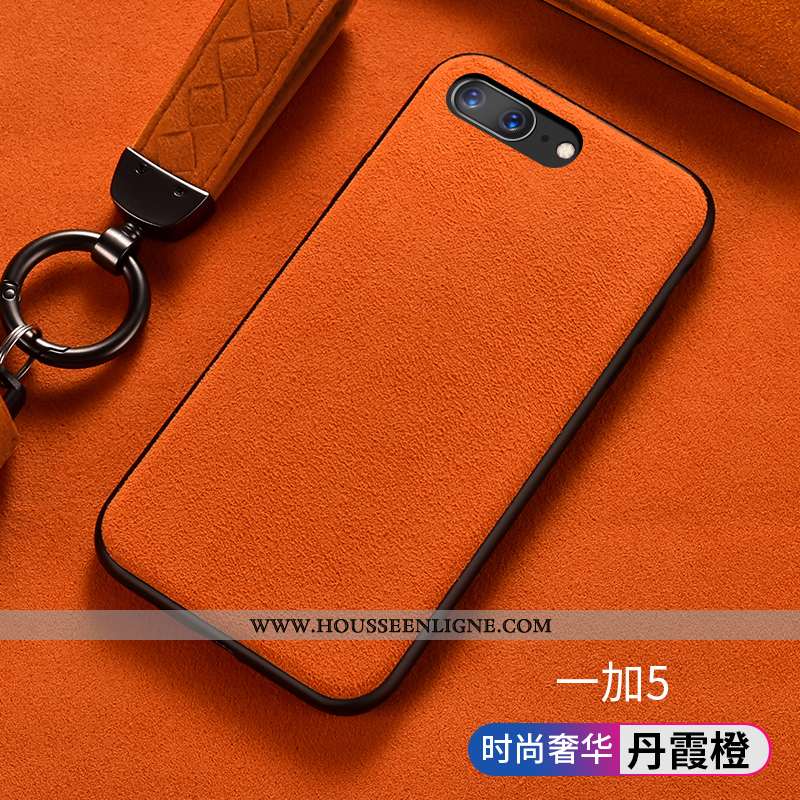 Étui Oneplus 5 Luxe Personnalité Coque Tendance Vert Daim Fourrure Antidérapant Turquoise