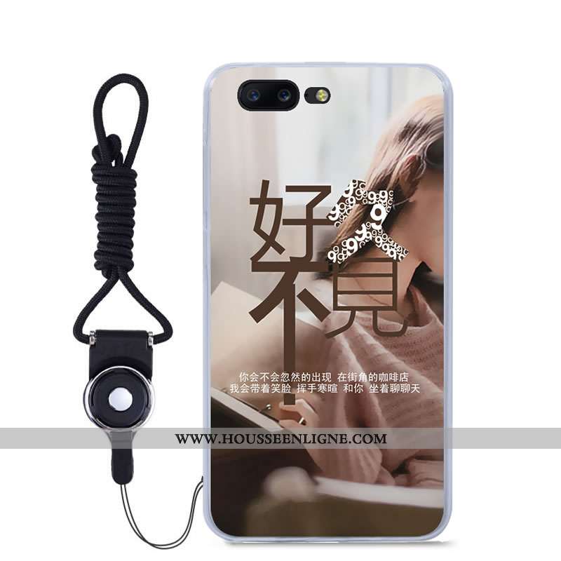 Étui Oneplus 5 Légère Protection Peinture Couleur Bleu Gaufrage Tout Compris