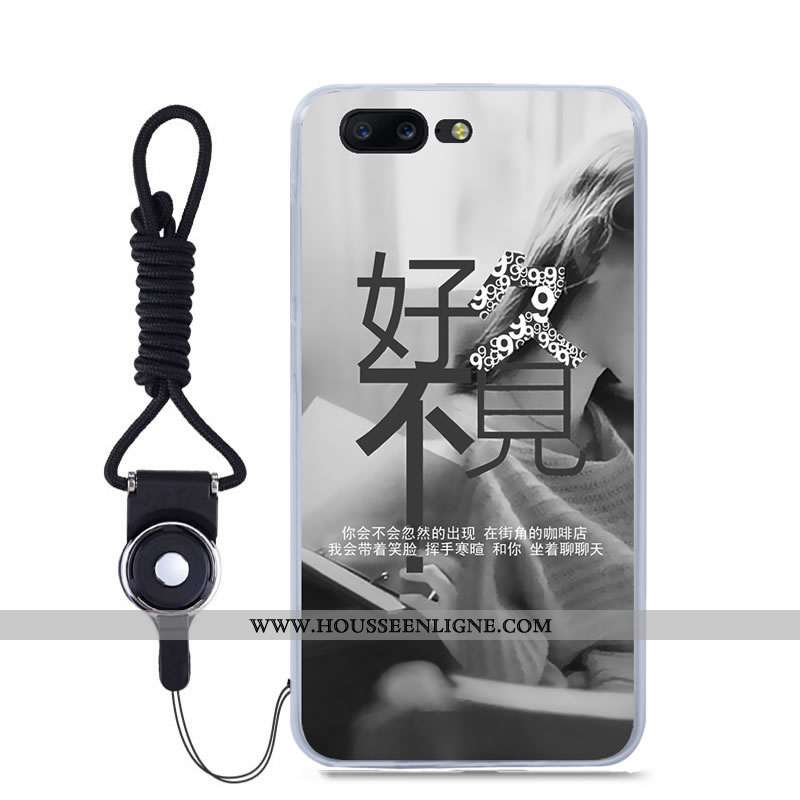 Étui Oneplus 5 Légère Protection Peinture Couleur Bleu Gaufrage Tout Compris