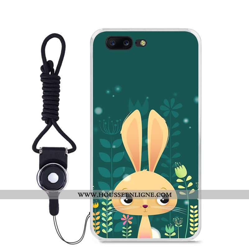 Étui Oneplus 5 Légère Protection Peinture Couleur Bleu Gaufrage Tout Compris