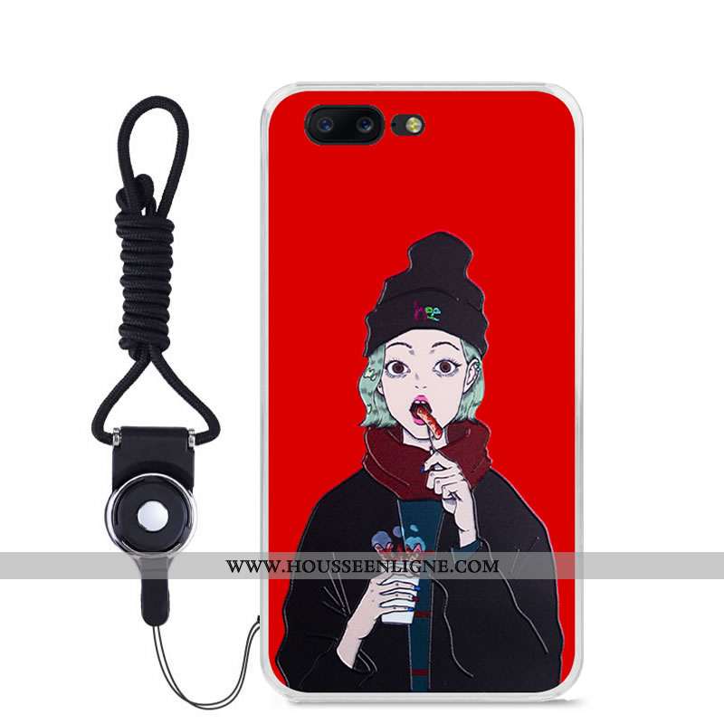 Étui Oneplus 5 Légère Protection Peinture Couleur Bleu Gaufrage Tout Compris