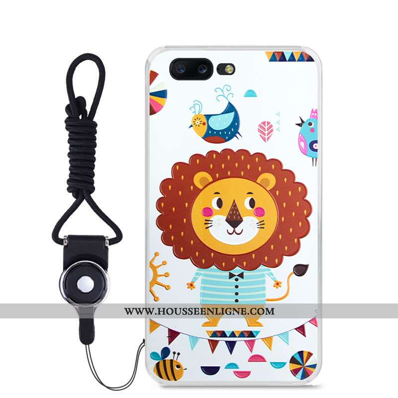 Étui Oneplus 5 Légère Protection Peinture Couleur Bleu Gaufrage Tout Compris
