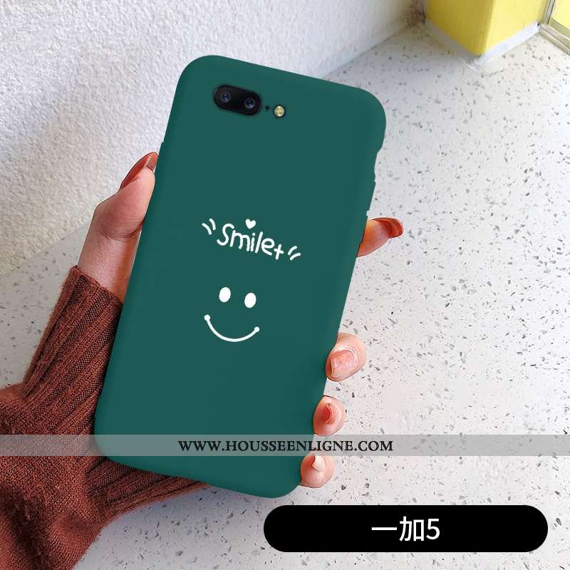 Étui Oneplus 5 Mode Protection Vert Coque Simple Incassable Silicone Verte