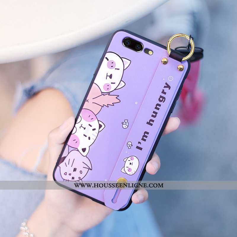 Étui Oneplus 5 Silicone Ornements Suspendus Support Tendance Violet Téléphone Portable Charmant