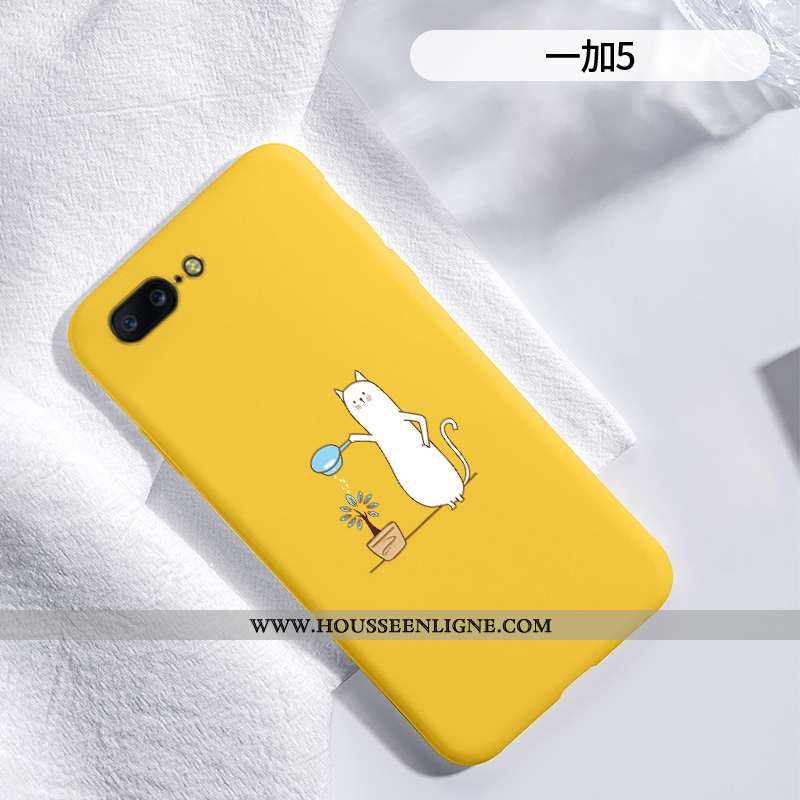 Étui Oneplus 5 Silicone Protection Chat Net Rouge Fluide Doux Créatif Bleu