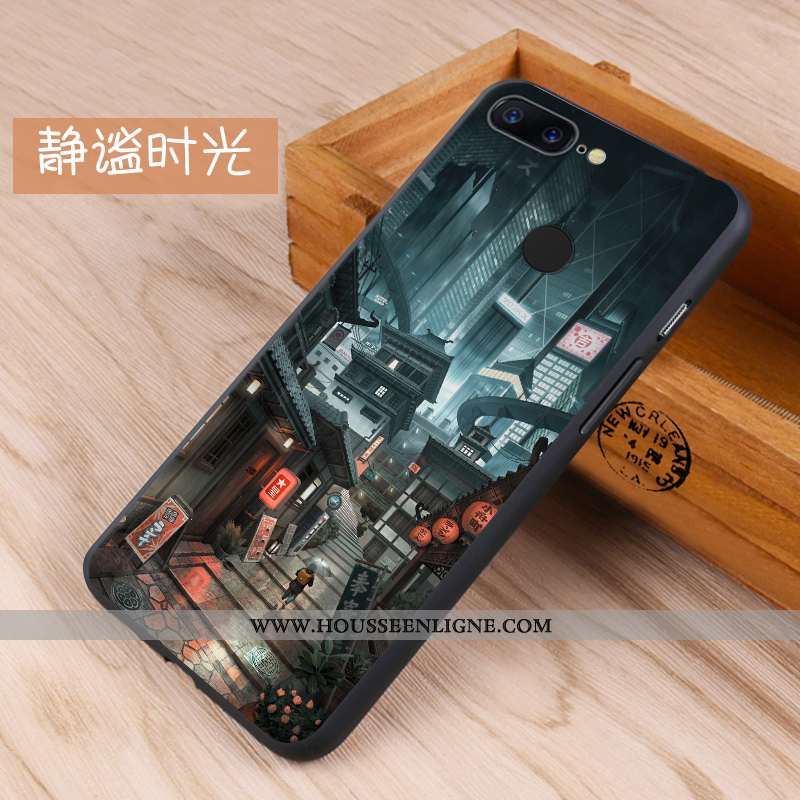 Étui Oneplus 5t Créatif Fluide Doux Incassable Protection Noir Téléphone Portable