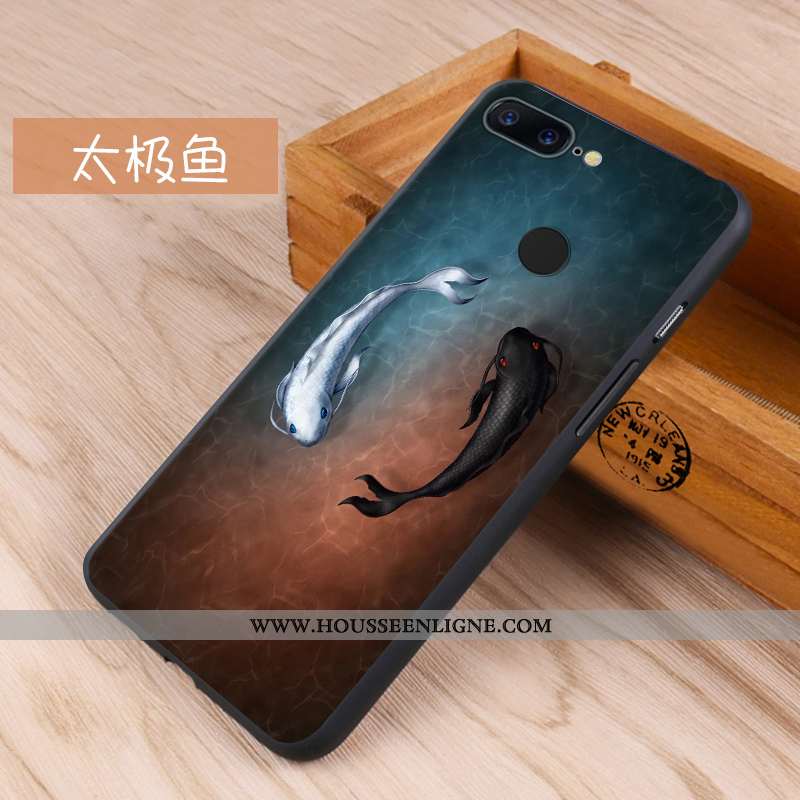 Étui Oneplus 5t Créatif Fluide Doux Incassable Protection Noir Téléphone Portable