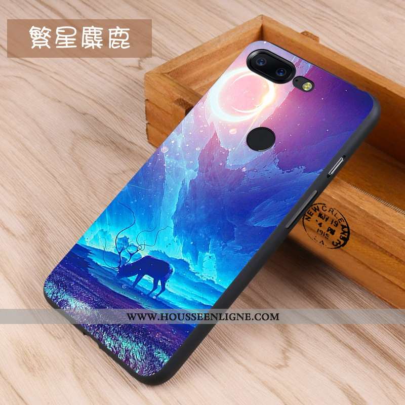 Étui Oneplus 5t Créatif Fluide Doux Incassable Protection Noir Téléphone Portable