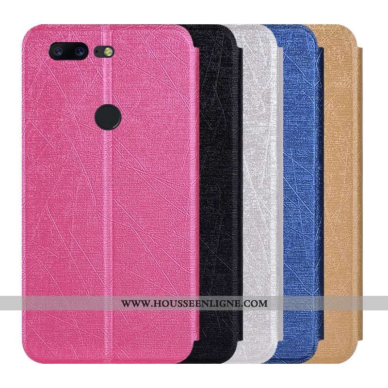 Étui Oneplus 5t Cuir Fluide Doux Couleur Coque Tout Compris Housse Doré