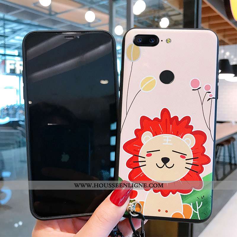Étui Oneplus 5t Fluide Doux Silicone Ornements Suspendus Frais Téléphone Portable Coque Rose