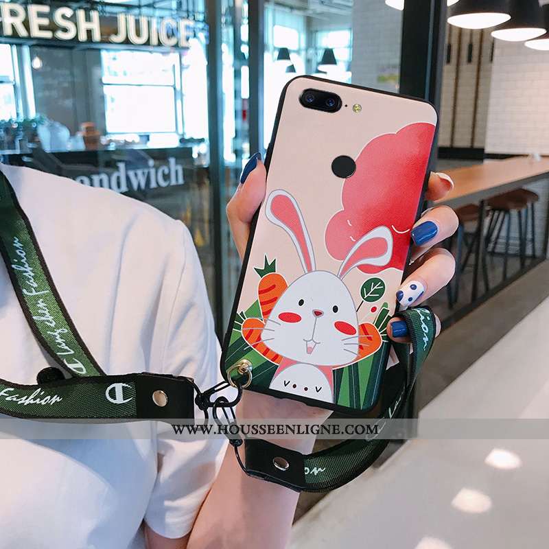Étui Oneplus 5t Fluide Doux Silicone Ornements Suspendus Frais Téléphone Portable Coque Rose