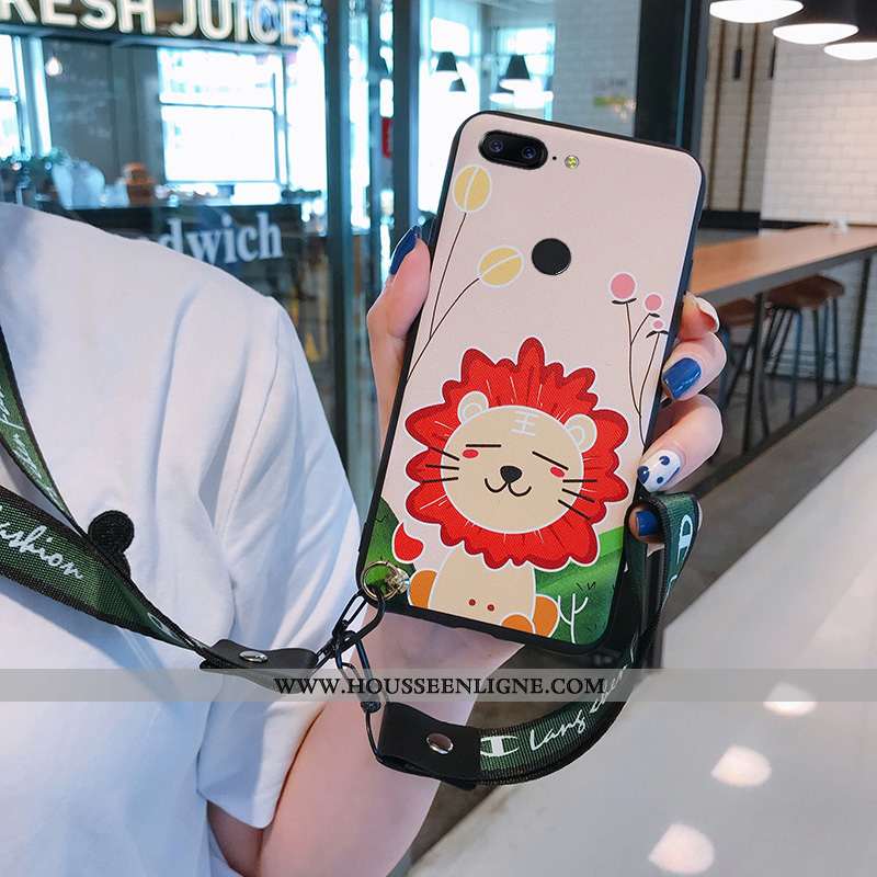 Étui Oneplus 5t Fluide Doux Silicone Ornements Suspendus Frais Téléphone Portable Coque Rose