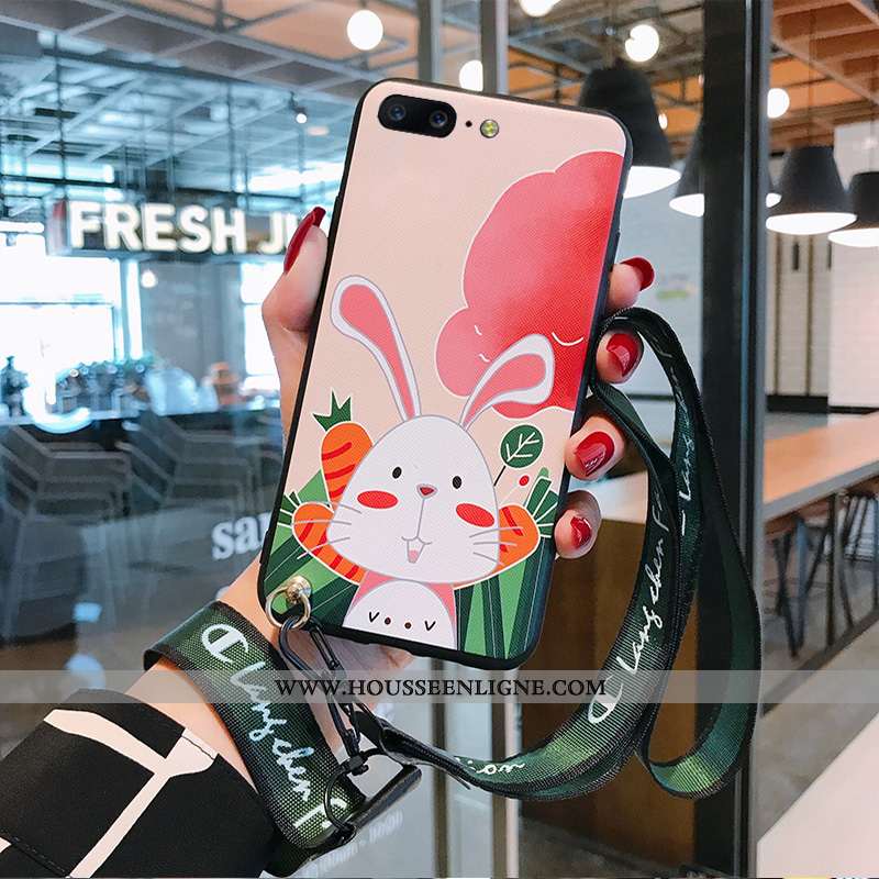 Étui Oneplus 5t Fluide Doux Silicone Ornements Suspendus Frais Téléphone Portable Coque Rose