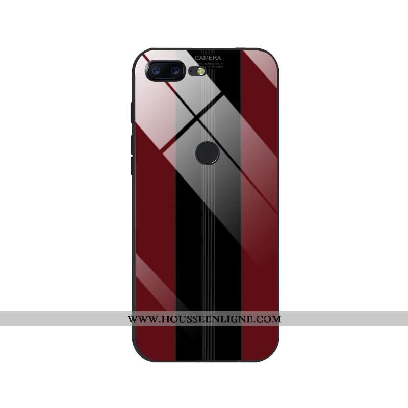 Étui Oneplus 5t Personnalité Créatif Miroir Incassable Coque Téléphone Portable Légère Rouge