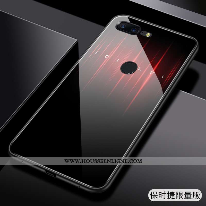 Étui Oneplus 5t Personnalité Créatif Miroir Incassable Coque Téléphone Portable Légère Rouge