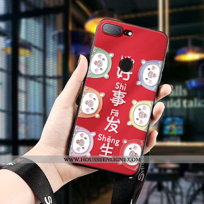 Étui Oneplus 5t Protection Délavé En Daim Dimensionnel Créatif Silicone Tout Compris Ultra Rouge