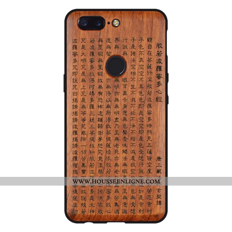 Étui Oneplus 5t Protection Personnalité En Bois Qualité Incassable Téléphone Portable Créatif Marron
