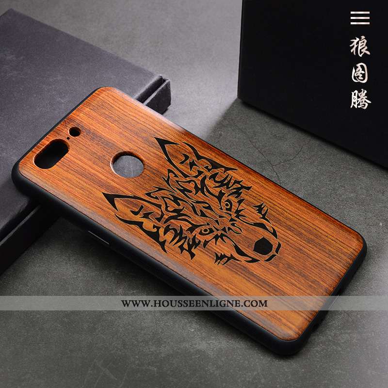Étui Oneplus 5t Protection Personnalité En Bois Qualité Incassable Téléphone Portable Créatif Marron