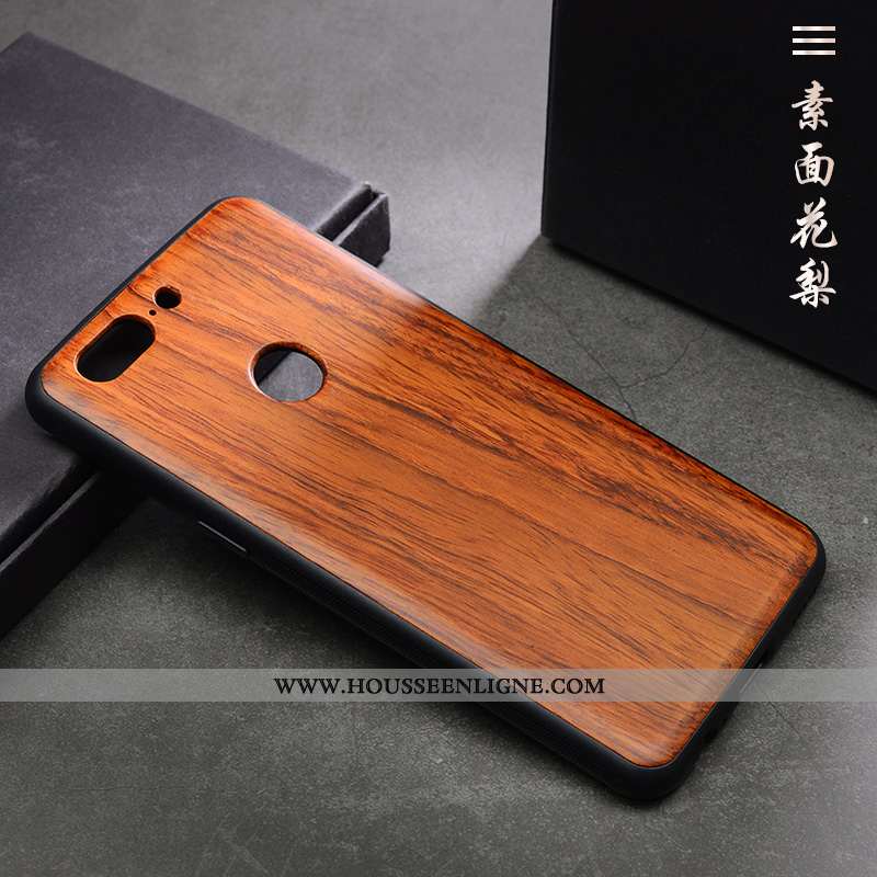 Étui Oneplus 5t Protection Personnalité En Bois Qualité Incassable Téléphone Portable Créatif Marron