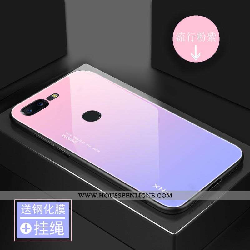 Étui Oneplus 5t Protection Verre Vert Coque Téléphone Portable Tendance Personnalité Verte