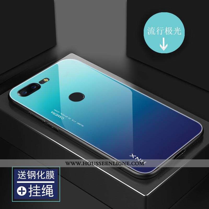 Étui Oneplus 5t Protection Verre Vert Coque Téléphone Portable Tendance Personnalité Verte